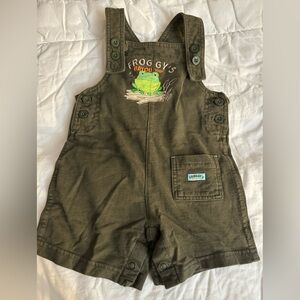 Carter's Olive Green Frog Overalls